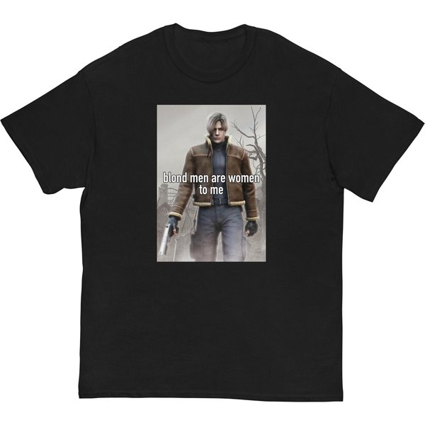 Blond Men Are Women To Me T-Shirt, Leon Kennedy Tee, Resident Evil 4 Remake 2023 Shirt-image