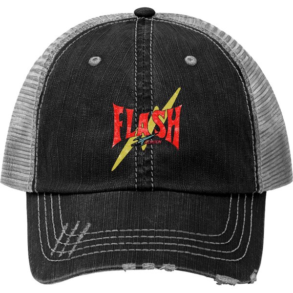 Flash Gordon Flash Bolt White Adult Trucker Hats Trucker Hats-image