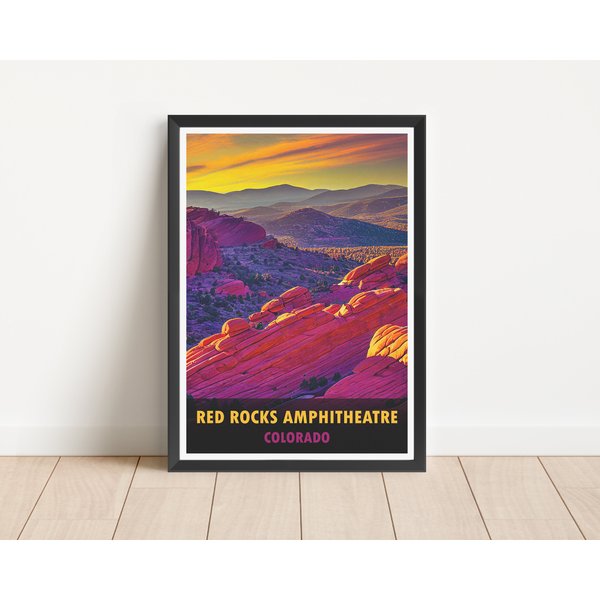 Red Rocks Park And Amphitheatre Travel Poster-image
