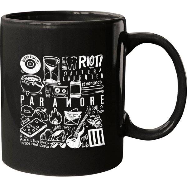 Paramore Doodle Art Mugs, Vintage Paramore Album Lyrics Merch Mugs-image