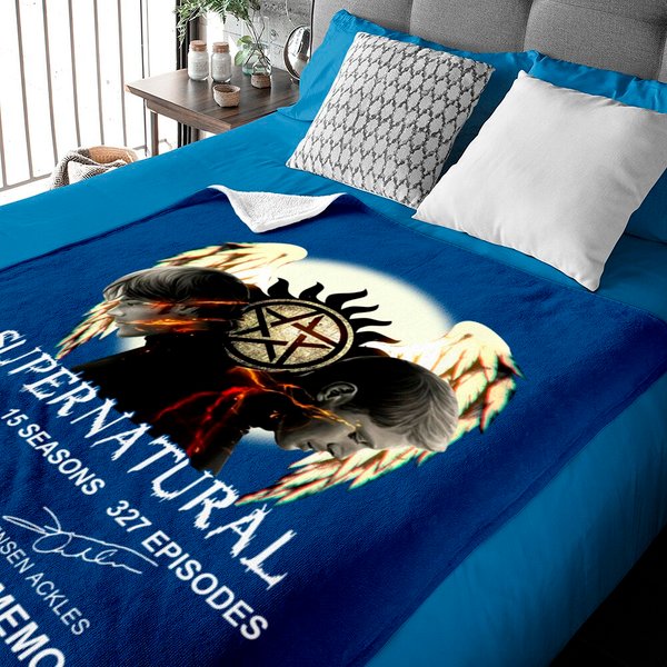 Supernatural Vintage Baby Blankets, Supernatural Signatures 2005-2023