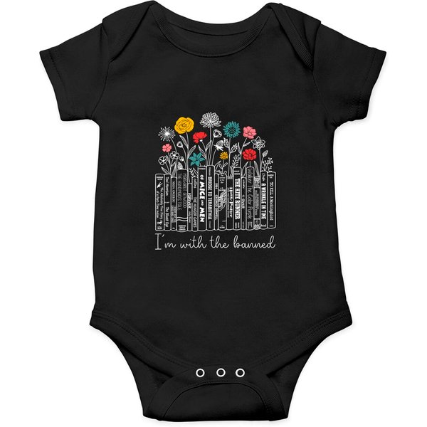 Book Onesies, I'm With The Banned Reading Books, Book Gift Onesies-image