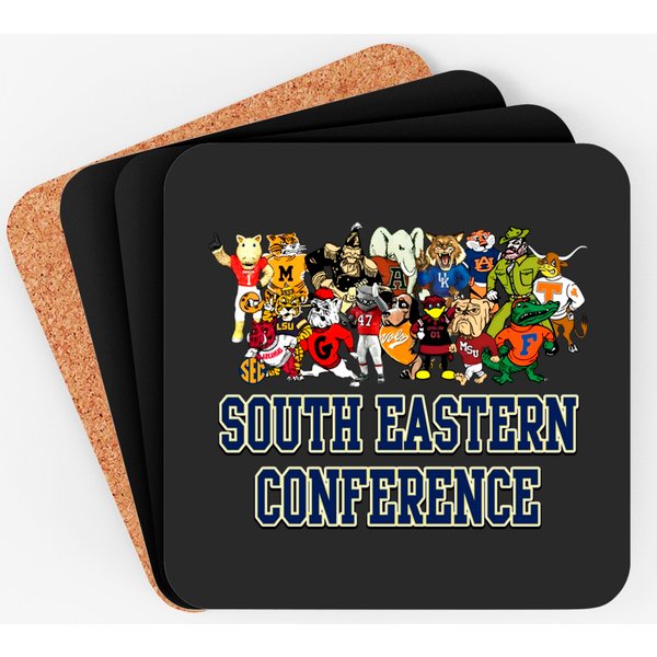 College Football Team Coasters, Sec Unisex Mascot Coasters-image