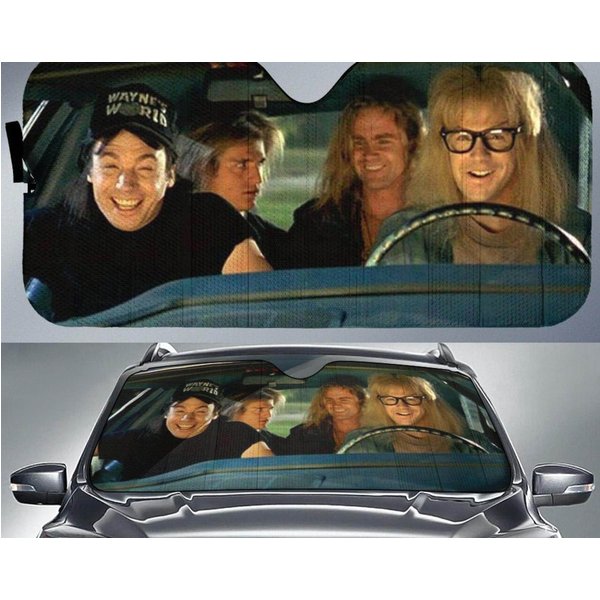 Wayne's World Auto Sun Shade , Garth Algar Wayne Campbell Car Sunshade