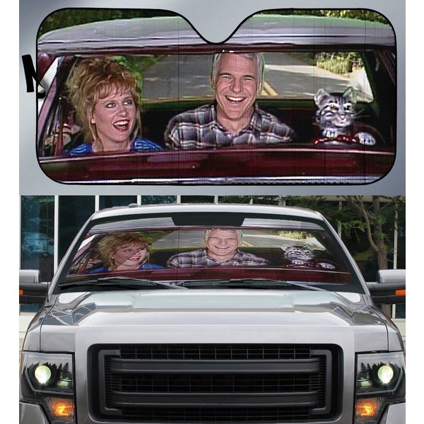 Toonces The Driving Cat Auto Sunshade, Toonces The Cat Car Decor-image
