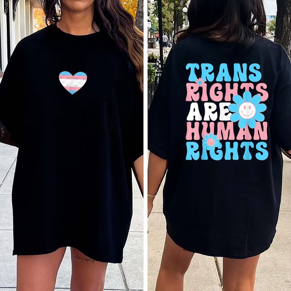 Trans Rights Are Human Rights T-Shirt, Protect Trans Kids Tee-image