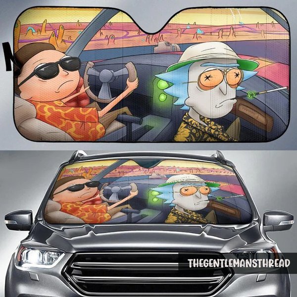 Rick And Rickandmorty Car Sun Shade, Cartoon Rick Rickandmorty Auto Sunshade-image