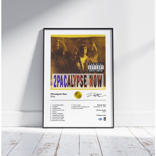 2Pac Poster - 2Pacalypse Now Album Cover Poster-image