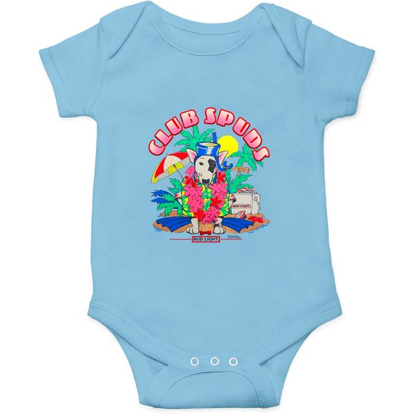 80S Club Spuds Bud Light Onesies. 1986 Spuds Mackenzie-image