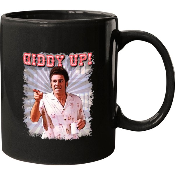 Giddy Up Cosmo Kramer Mugs, Seinfeld Kramer Mugs