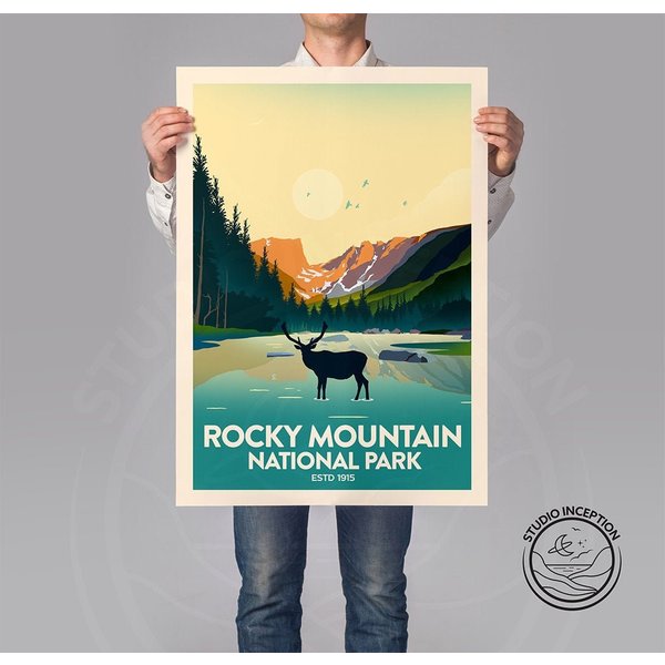 Rocky Mountain Print, Rocky Mountain National Park Art Print-image