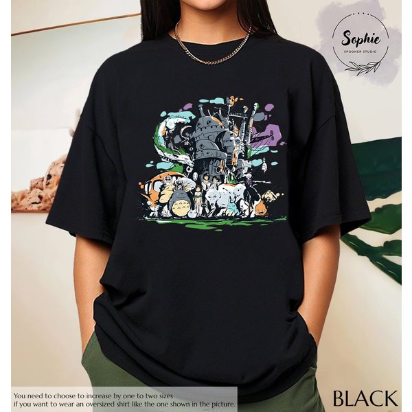 Studio Ghibli Character T-Shirt For Anime Fans-image