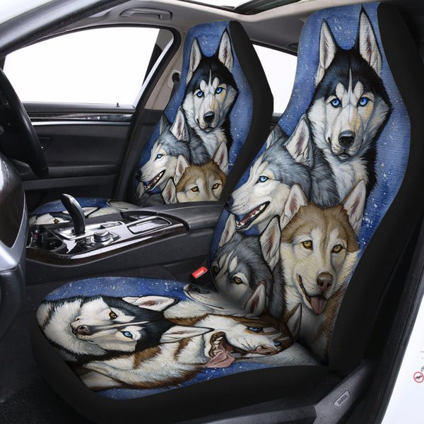 Husky Front Car Seat Covers, Set Of 2, Car Accessories
