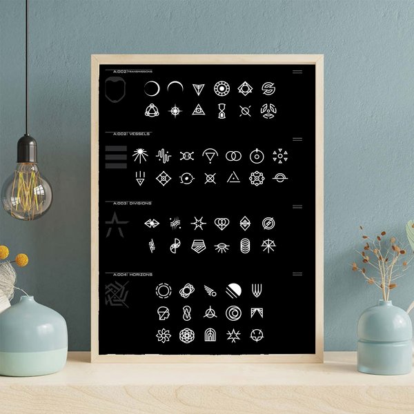 Starset Symbols // .Redux .Unofficial .White Premium Matte Vertical Poster-image