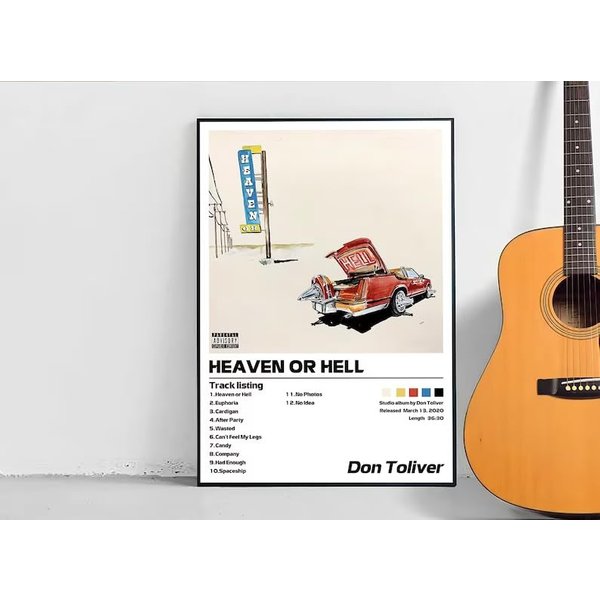 Don Toliver - Heaven Or Hell | Minimalist Album Cover Poster-image