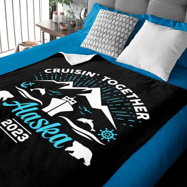 Alaska Cruise 2023 Family Friends Group Travel Matching Baby Blankets-image