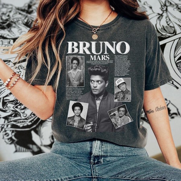 Bruno Mars Music Pop Shirt - Trendy Concert Apparel-image