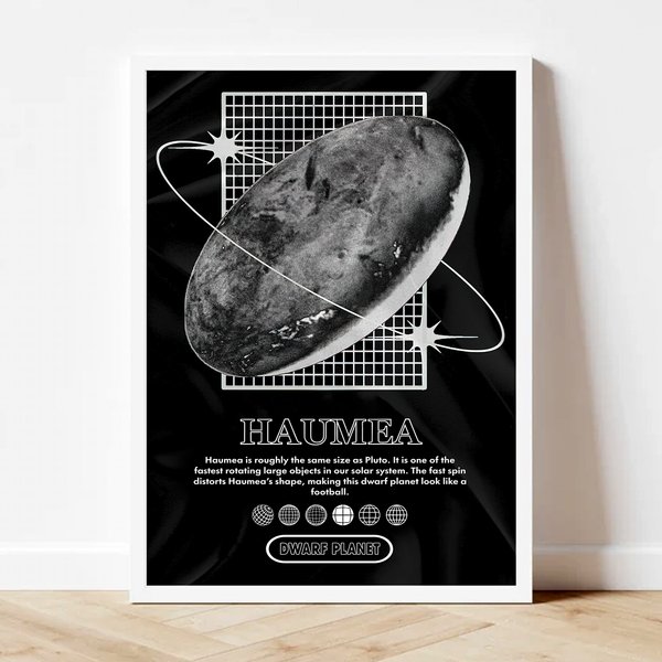 Haumea Planet, Graphic Design Premium Matte Vertical Poster-image