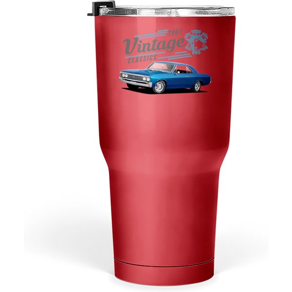 Vintage Chevelle And Engine Tumblers 30 Oz-image