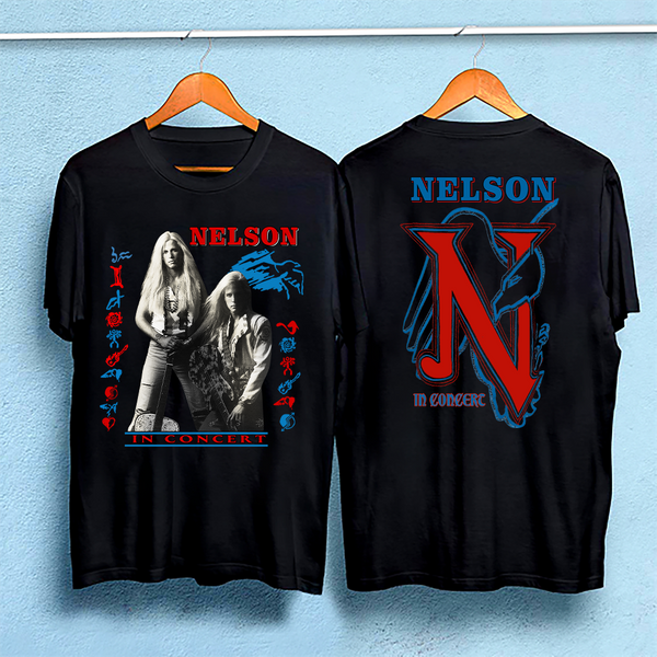 80S Vintage Nelson Band Hair Metal T-Shirt-image