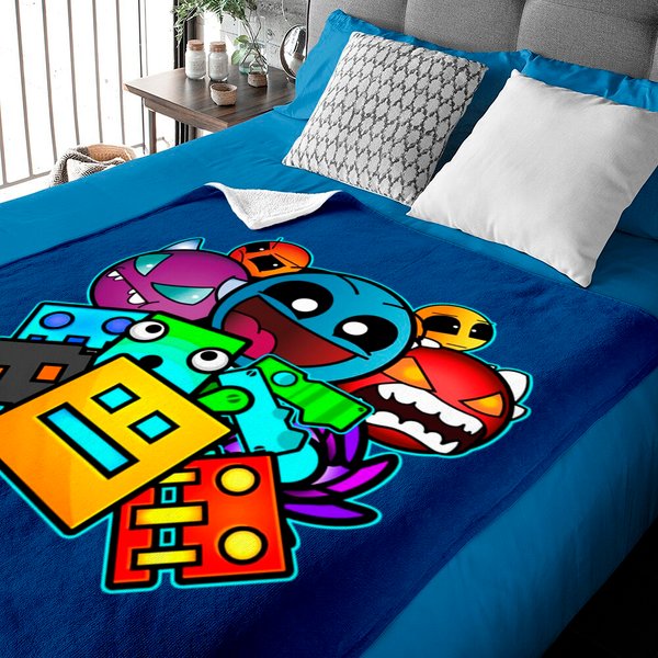 Geometry Dash Old School Gaming | Active Baby Blankets-image