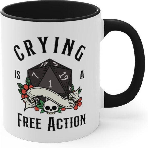 Critical Fail Mug | D&d Mug | Crying Is A Free Action
