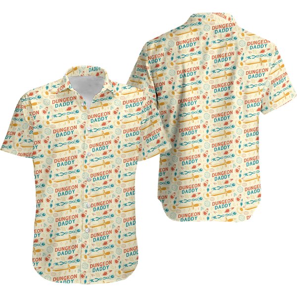 Dungeon Daddy Shirt, Dnd Hawaiian Shirt, Dnd Dad Button Shirt-image