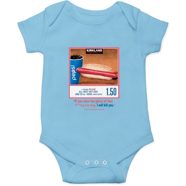 1.50 Costco Hot Dog & Soda Combo With Quote Onesies-image