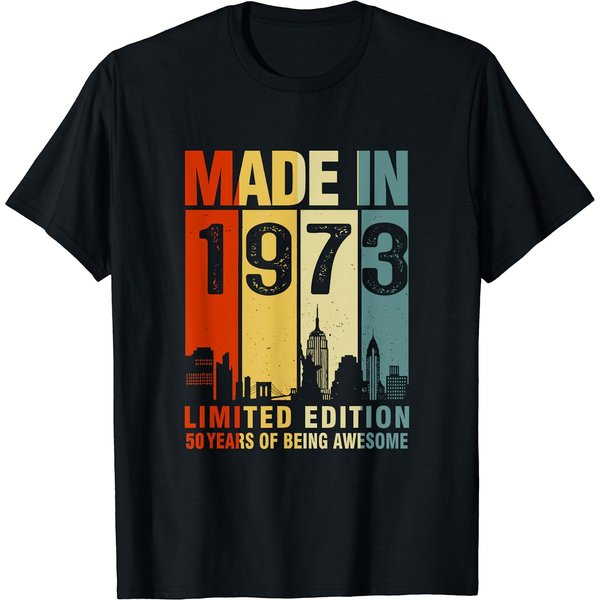 Made In 1973 Limited Edition 50 Years Of Being Awesome T-Shirt-image