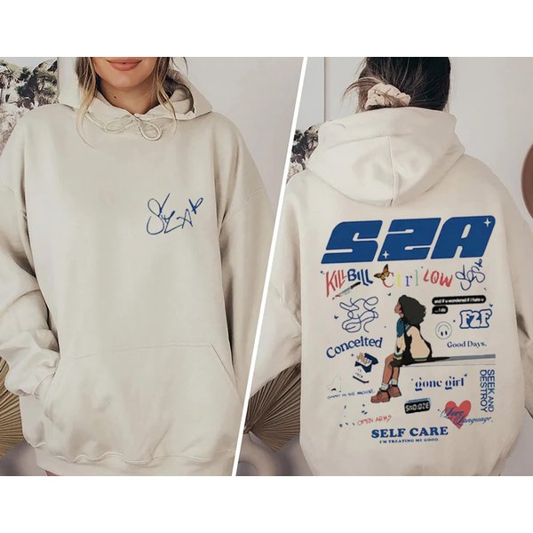 S.z.a Sos Full Tracklist Hoodie - Vintage S.za Shirt - S.z.a S.o.s Sweatshirt, Sza Merch, S.o.s Album