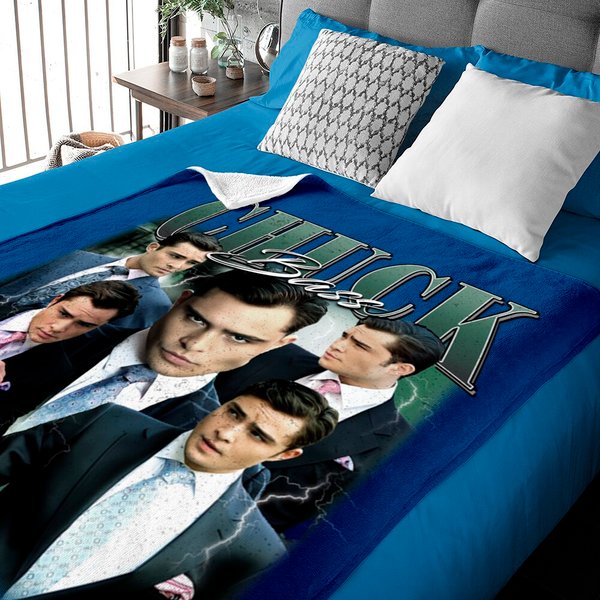 Vintage Wash Chuck Bass Baby Blankets-image