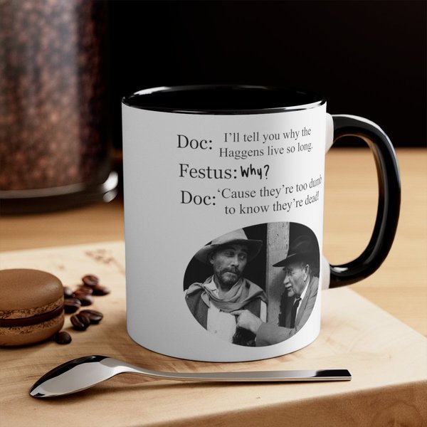 Gunsmoke Doc And Festus Accent Coffee Mug
