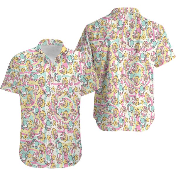 Princess Peach Hawaiian Shirt Super Mario Beach Hawaiian Shirt-image