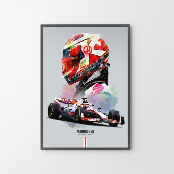 Kevin Magnussen Car Racing Poster-image