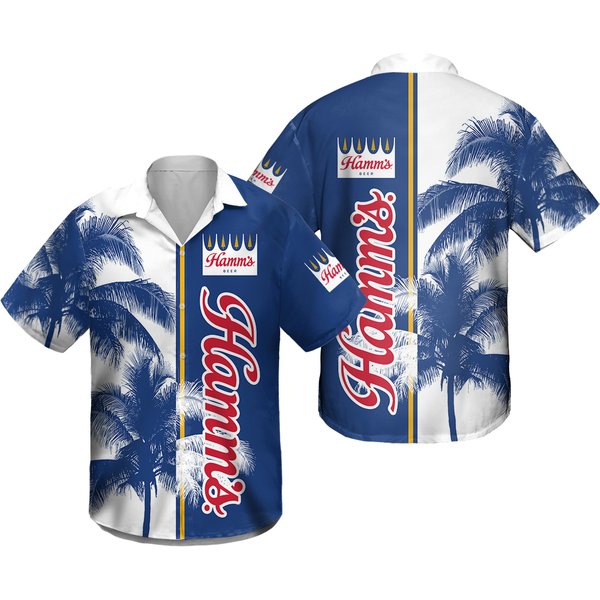Hamms Beer Palm Tree Hawaiian Shirt-image