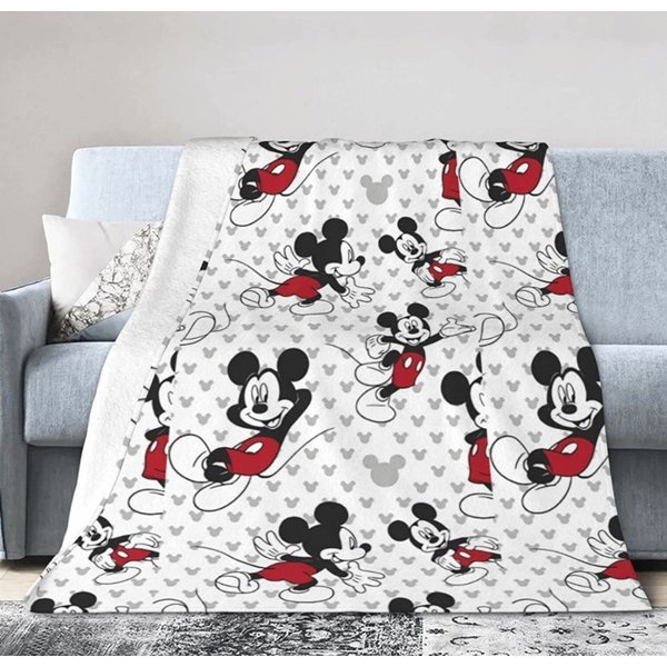 Mouse Fleece Blanket Kids Bedding, Dosney Mouse Cute Fleece Blanket, Dosney Funny Cartoon Blanket Christmas-image