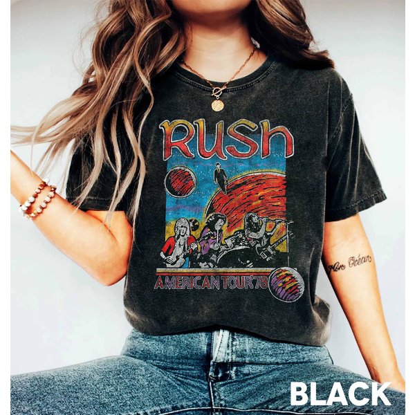 Rush Tshirt, Band Tee, Vintage Band Tee,-image