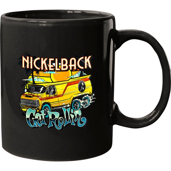 Nickelback Band Music Mugs, Nickleback Get Rollin Album 2023 Tour Mugs-image