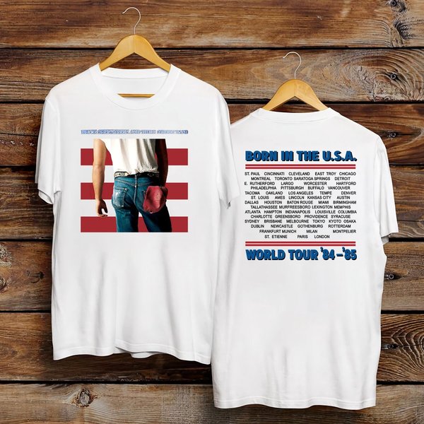 Bruce Springsteen Born In The Usa World Tour 84-85 2 Sided T-Shirt-image