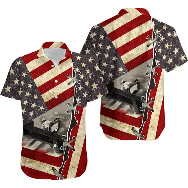 Lkh Ironworker Hawaiian Shirt, Us Flag Hawaiian Shirt-image
