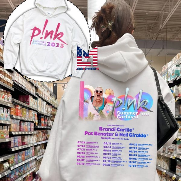 P!nk Pink Singer Summer Carnival 2023 Tour Double Side Hoodie