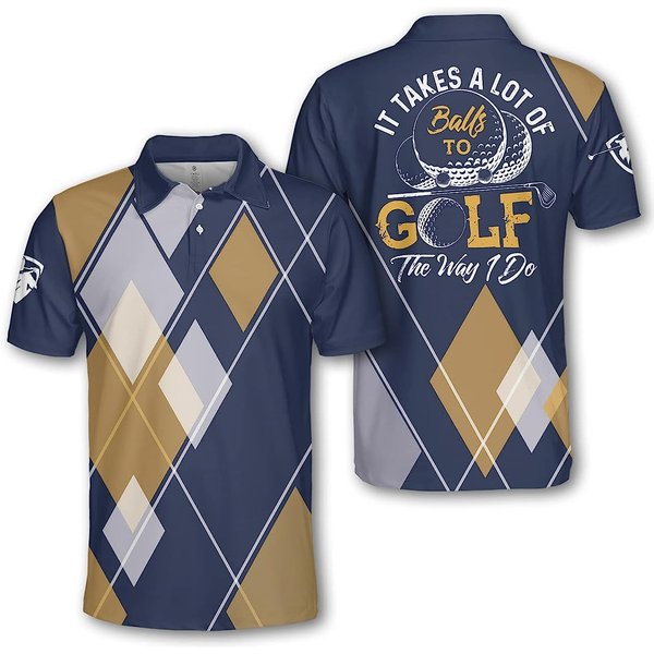 Gopory, Argyle Golf Shirts Funny Golf Shirts-image