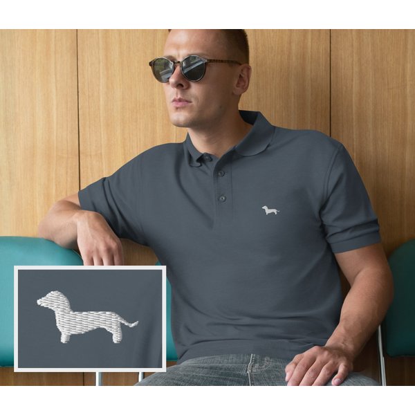 Dachshund Polo Golf Shirt, Doxie Dog Shirt For Men, Wiener Dog Shirt-image