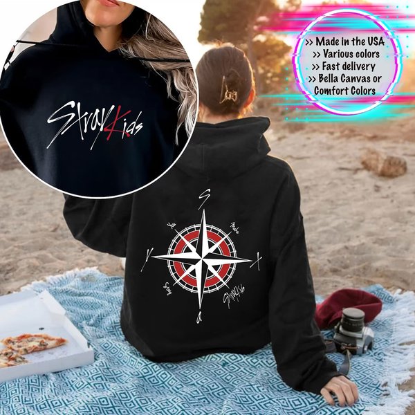 2 Sides Stray Kids Compass Hoodie, You Make Straykids Stay Hoodie