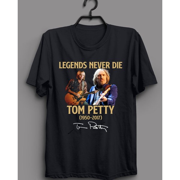 Tom Petty Signature T-Shirt, Legends Never Die 1950-2017 Shirt-image
