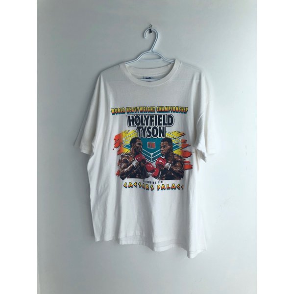 Evander Holyfield Mike Tyson Vintage 1991 T-Shirt-image