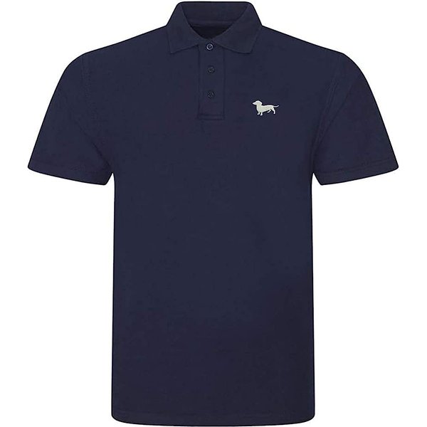 Casual Polo Shirt Dachshund Embroidered Golf Polo Shirt-image