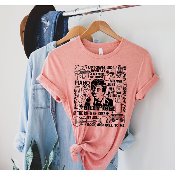 Billy Joel Pop Rock Shirt - Music Merchandise-image