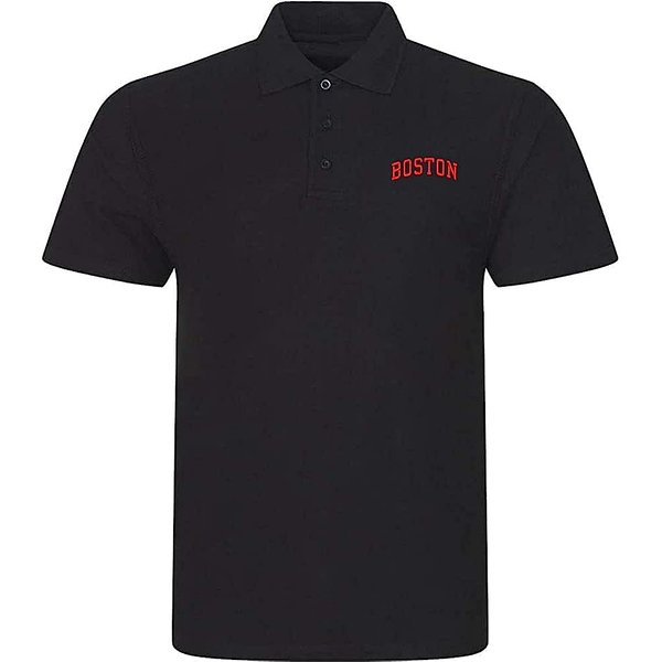 Men's Casual Polo Shirt Boston City Embroidered Golf Polo-Shirt-image