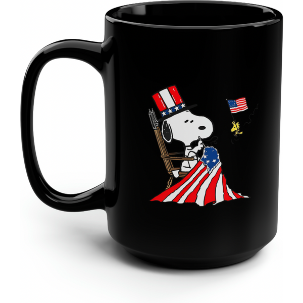 Snoopy Sewing 4Th Of July Flag Mugs-image